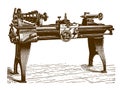 Historical cutting engine latheÃÂ machine